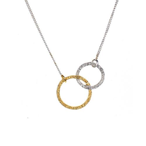 Double Hoops Necklace Necklaces Mimi + Marge Jewellery 