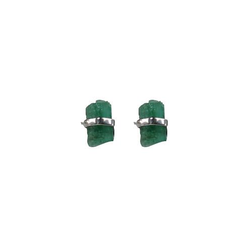 Emerald Wrap Stud Earrings Earrings Mimi + Marge Jewellery 