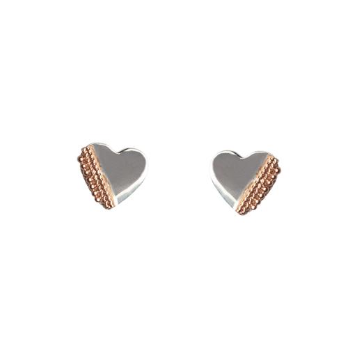 Heart Kebaikan with Rose Gold Earrings Earrings Mimi + Marge Jewellery