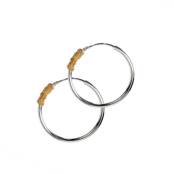 Kebaikan Hoop Silver+ Gold Earrings Earrings Mimi + Marge Jewellery 
