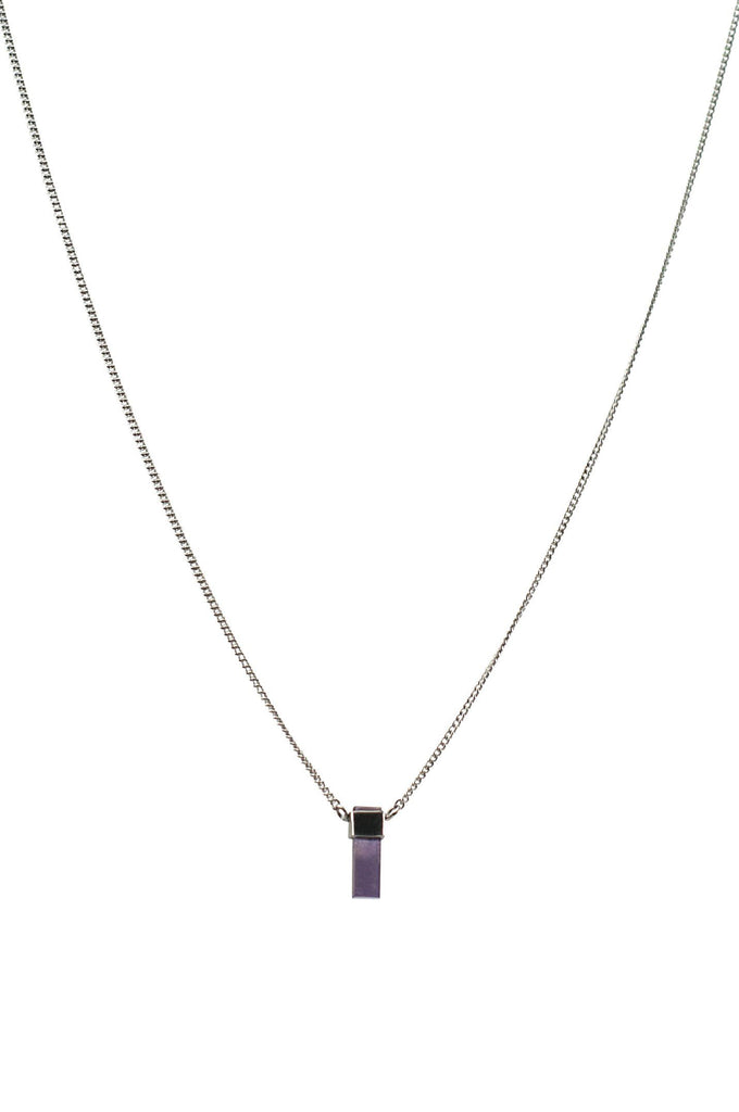 Amethyst with Silver Wrap Pendant Necklaces Mimi + Marge Jewellery 