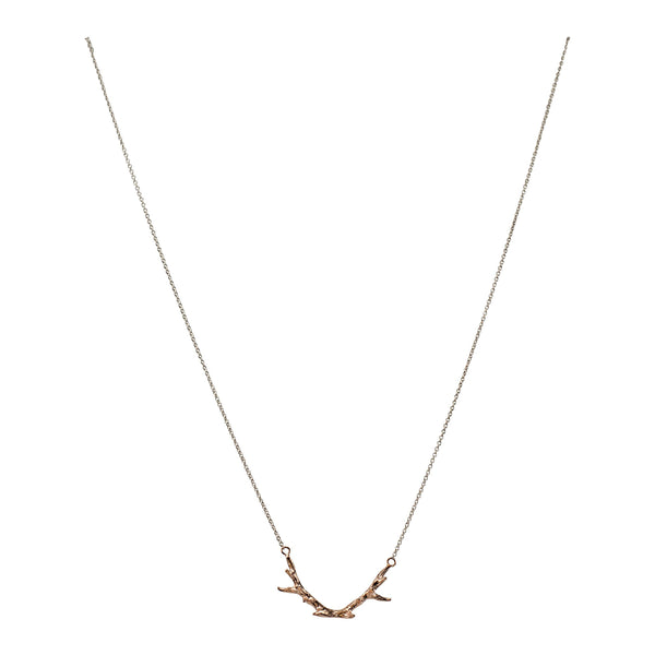 Antler Necklace with 24K Rose Gold Vermeil Necklaces Mimi + Marge Jewellery 