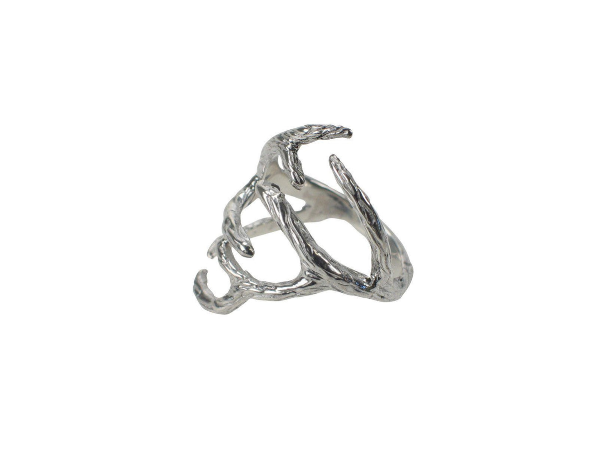 Antler Silver Ring – Mimi + Marge Jewelry