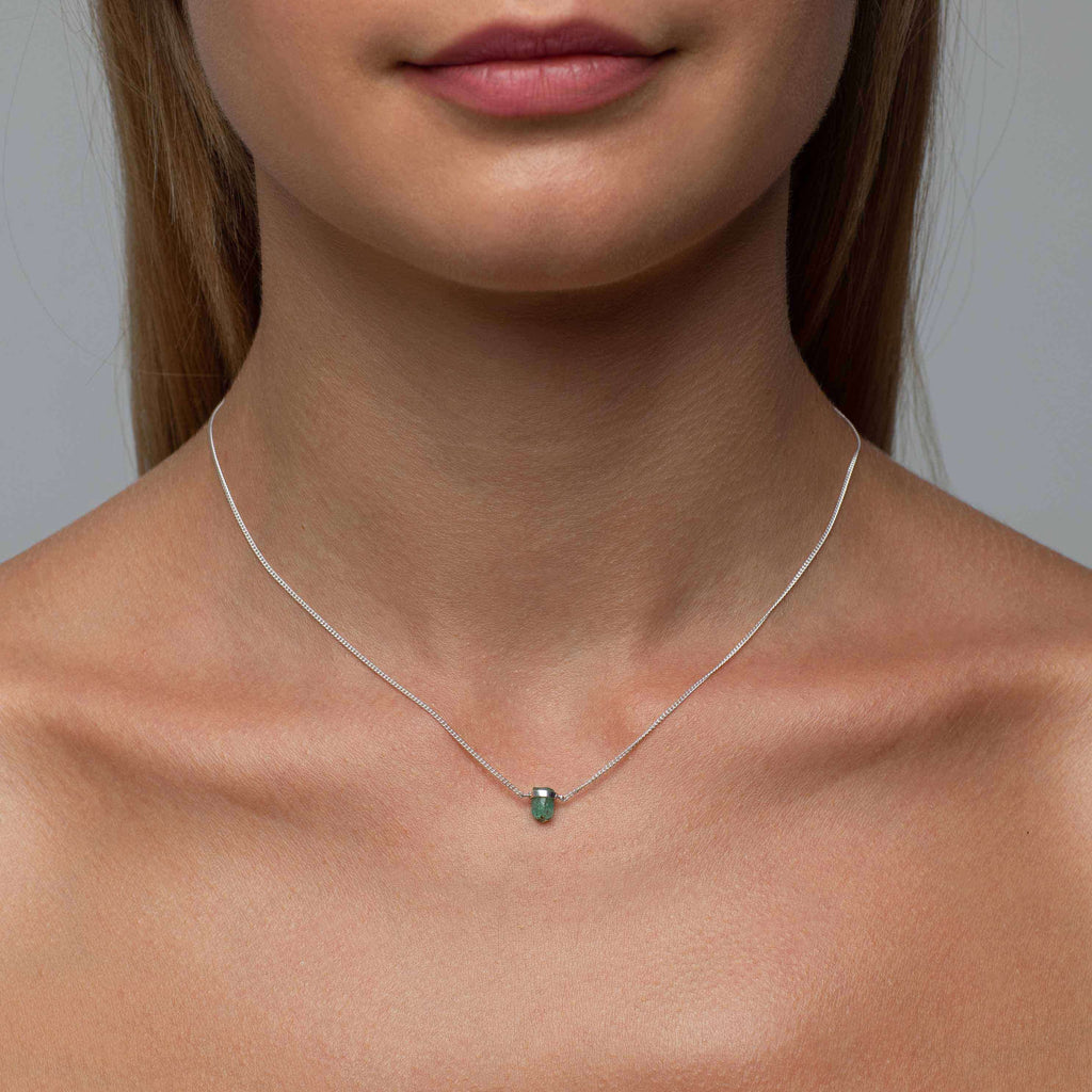 Emerald Wrap Necklace Necklaces Mimi + Marge Jewellery 