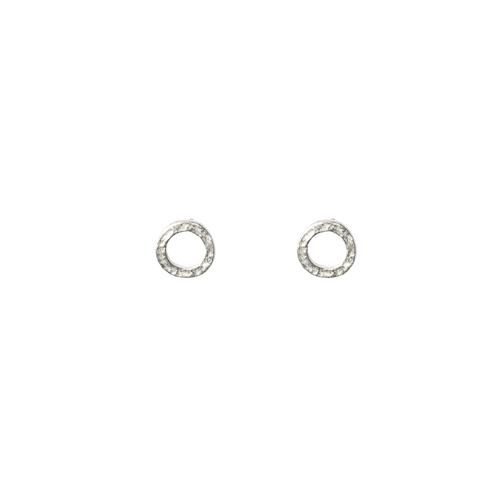 Hand Hammered Circle Studs Earrings Mimi + Marge Jewellery 