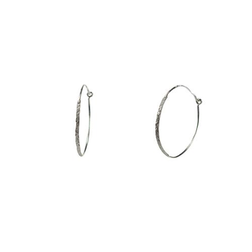 Hand Hammered Hoop Earrings Mimi + Marge Jewellery 