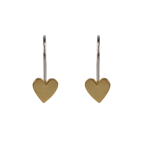 Heart Arc Earrings with 24K Gold Vermeil Earrings Mimi + Marge Jewellery 
