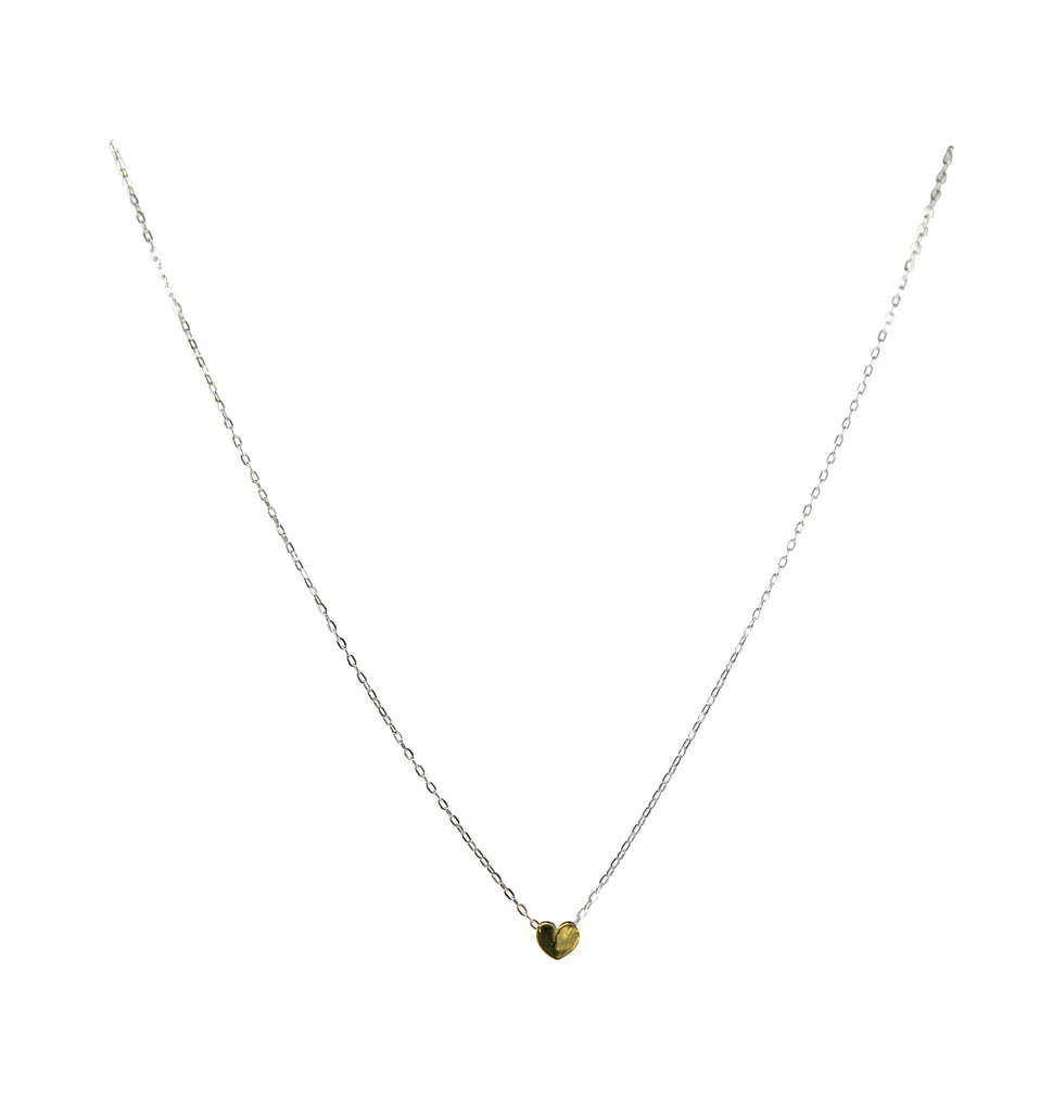 Heart Necklace with 24K Gold Vermeil Necklaces Mimi + Marge Jewellery 