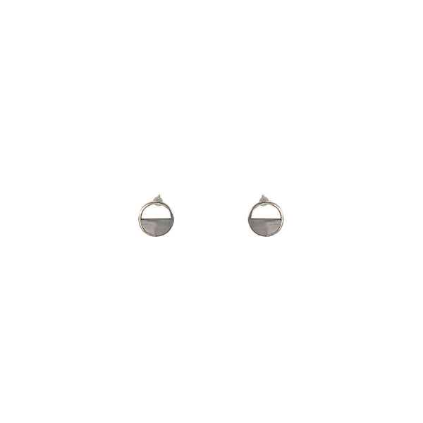 Mother of Pearl Circle Cutout Stud Earrings Earrings Mimi + Marge Jewellery 