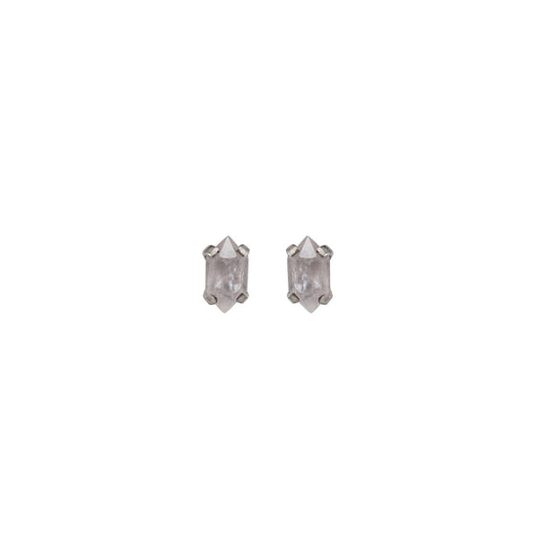 Rose Quartz Stud Earrings Earrings Mimi + Marge Jewellery 