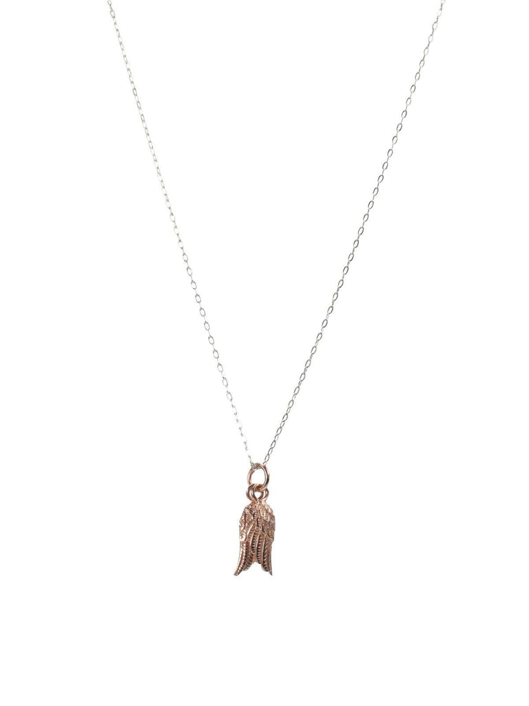Wing Double Necklace with 24K Rose Gold Vermeil Necklaces Mimi + Marge Jewellery 