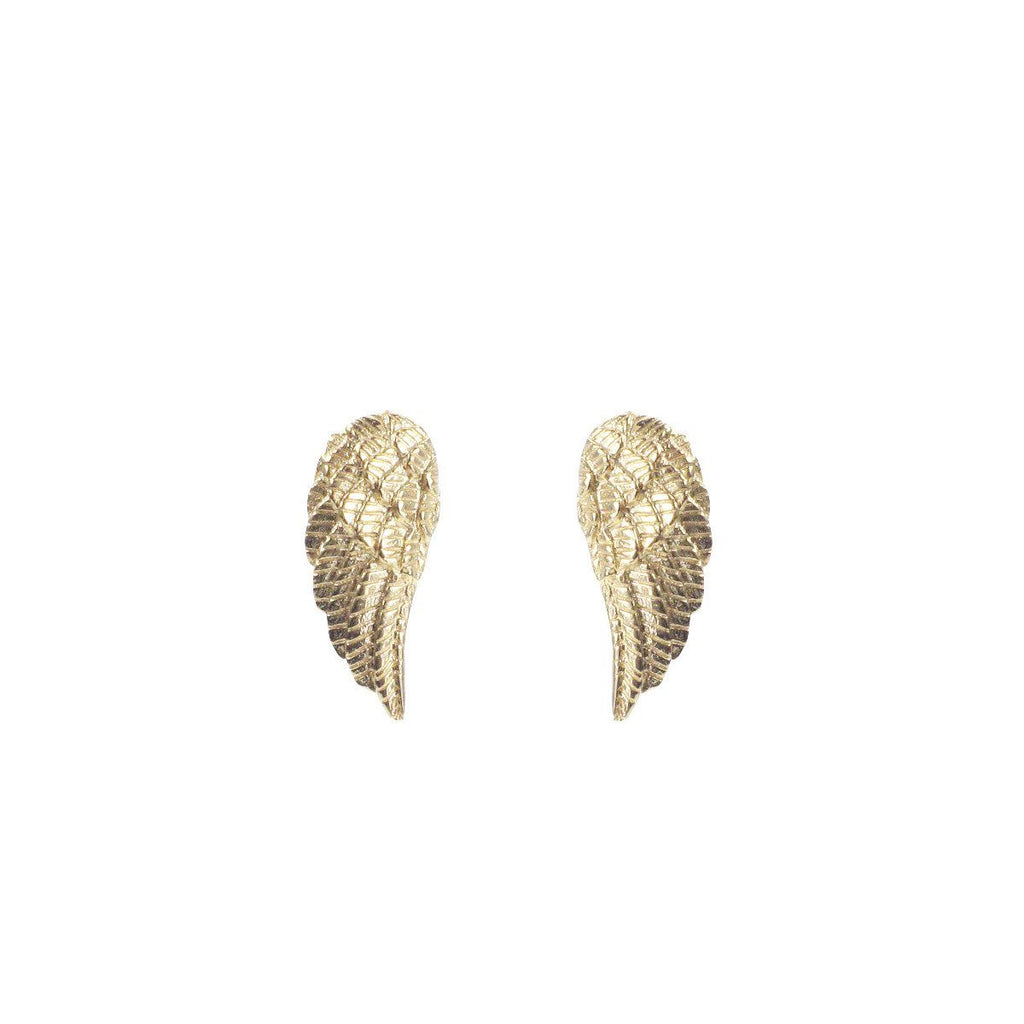 Wing Stud Earrings with 24K Gold Vermeil Earrings Mimi + Marge Jewellery 
